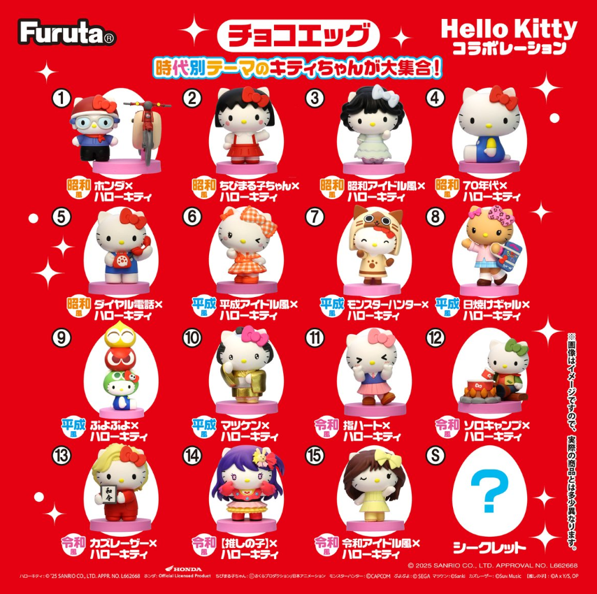 ハローキティチョコエッグ2025値段やシークレットまとめ